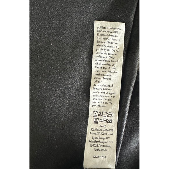 SPANX Faux Leather Leggings Black XS XCH XTP Women's Pants - Picture 4 of 5